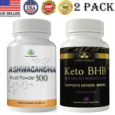 Ashwagandha Root Immune Health Supplements Keto BHB Fat Burner Weight Loss Pills
