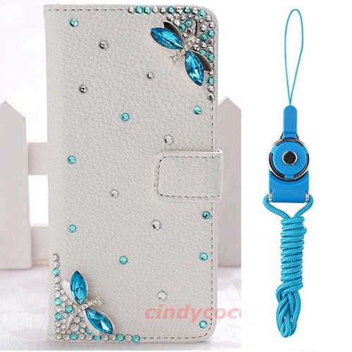 Flip Bling Diamonds Wallet Stand Case PU Leather Cover For Motorola/TCL/T-mobile - Picture 10 of 14