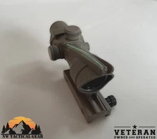 4x32 Fiber Optic Scope FDE Chevron Reticle GREEN Weapon BDC Sight +2 gifts