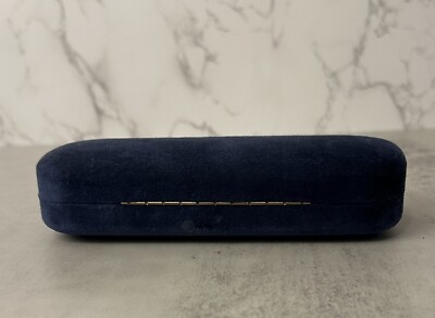 Gucci Eyeglasses Case Blue Velvet Clamshell Eyewear Case w  display picture 1