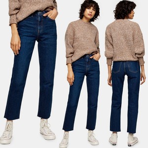 topshop high waist raw hem jeans