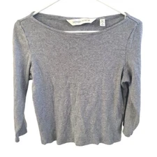 Vintage Victoria's Secret Gray 3/4 Sleeve Pajama Top - Medium