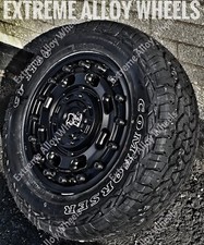 17" Black Atlas Alloy Wheels For Volkswagen T5 T6 T28 T30 T32 +All Terrain Tyres