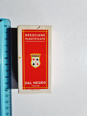 VINTAGE BRESCIA DAL NEGRO PLAYING CARDS BROOM ORIGINAL PLAYING CARD NEW