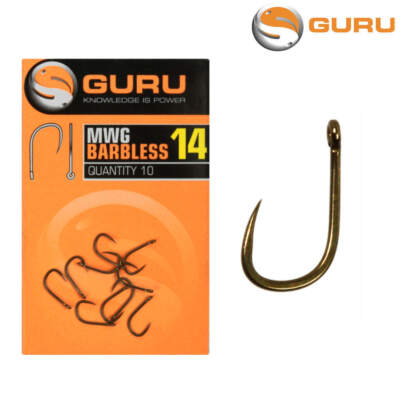 Guru MWG Barbless Hook Size 10 Angelhaken lose Haken
