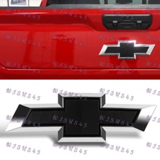 For 2022 Up Chevrolet Refreshed Silverado 1500 Bowtie Rear Tailgate Black Emblem