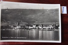 Postkarte Ansichtskarte Nordrhein-Westfalen Rüdesheim Rhein mit National-Denkmal