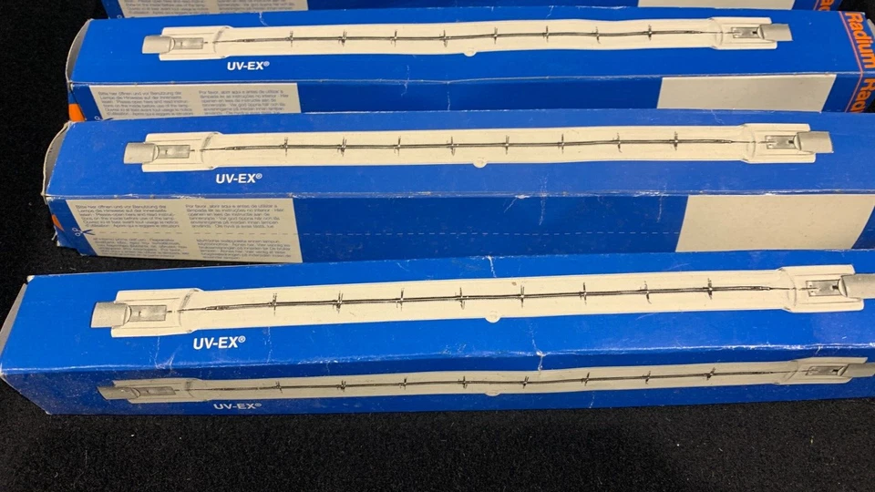 RJ1250w P2/12 R7s Linear Halogen Lamps Radium - Lot of 4 Theatre Lighting  230v - Image 3 of 4