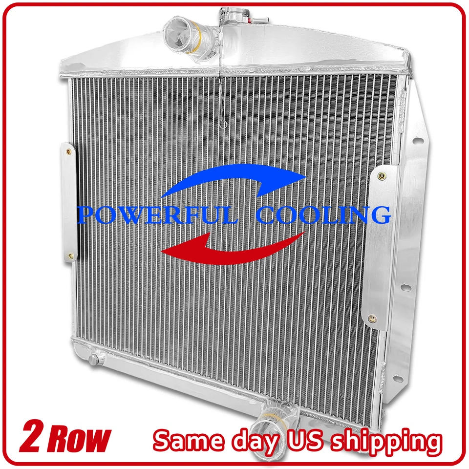 Radiador completo de aluminio para Pontiac Catalina Star Chief 1955 1956 4,7 5,2 L CC55PO Foto 3 de 4