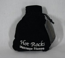 SHERWOOD HOT ROCKS MASSAGE STONES SET OF 9 BLACK IN VELVET BAG NEW WITH TAG