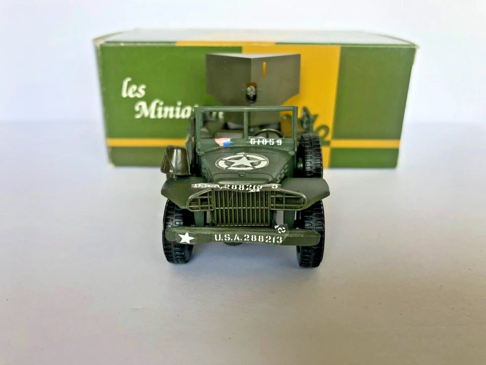 MILITAIRE SOLIDO N°128 DODGE 4X4 CANON M6X37 1/50 EN BOITE CARTON - Photo 2/4