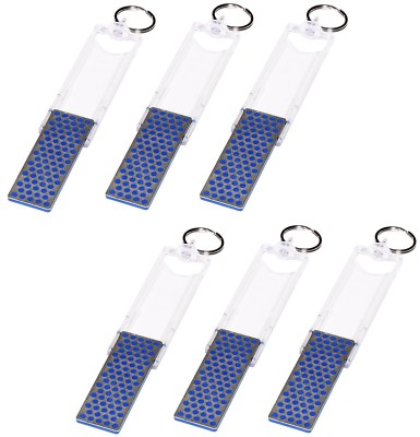 6 PACK DMT Mini-Sharp Keychain Sized Diamond Knife Sharpener w/Coarse Grit 5  ''