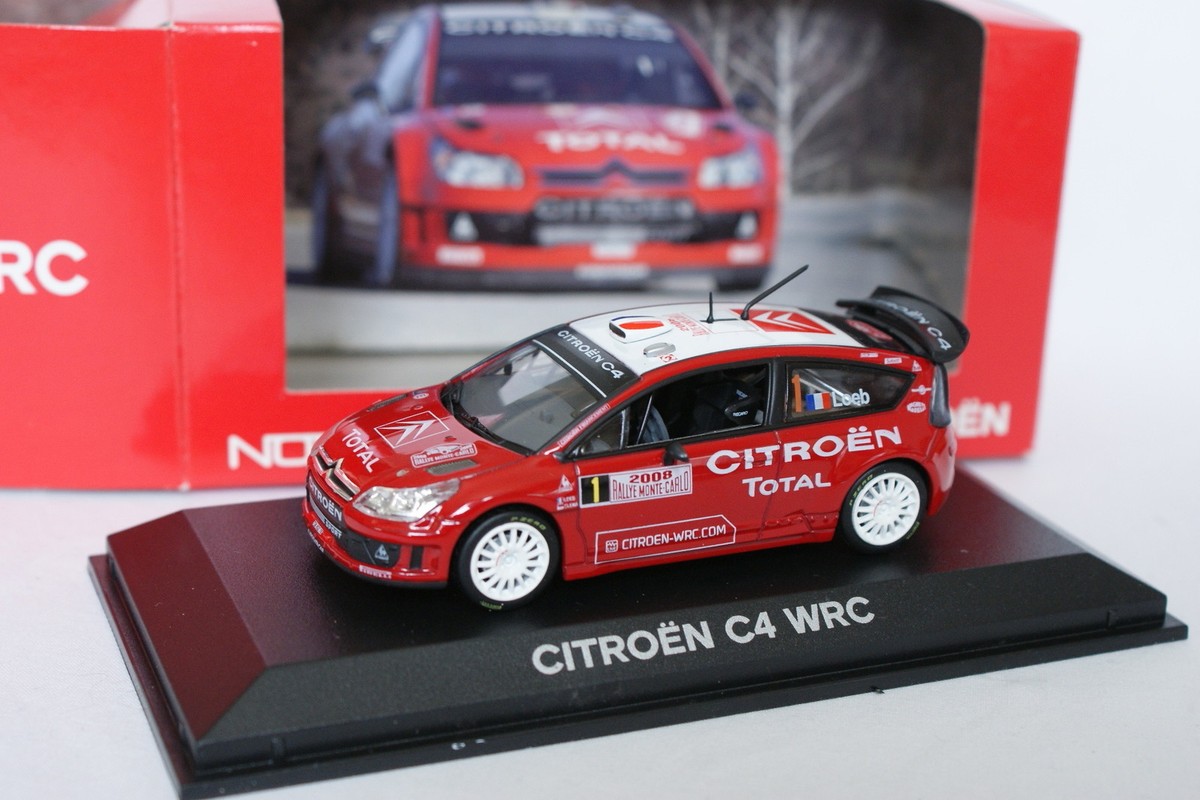 Miniature Citroën C4 WRC Rallye Monte-Carlo 2008 - Échelle 1/43 - Marque IXO