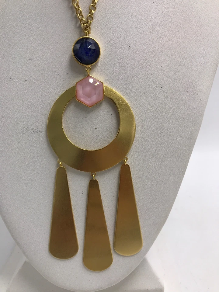 $128 KATE SPADE SUNSHINE STONES STATEMENT NECKLACE  32"  KS7 - Image 3 of 4