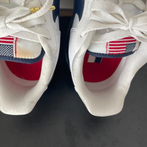 Nike Air Force 1 Low USA White Olympic Red Metallic Gold Size 10 CK5718-100 - Picture 9 of 13