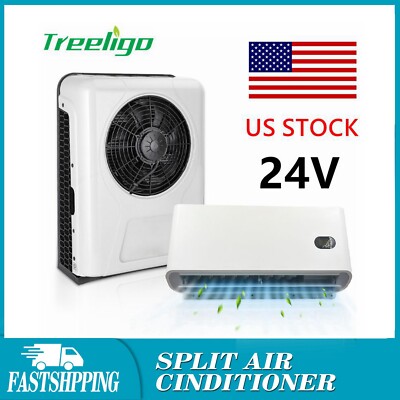 24V Cooling Air Conditioner Split Parking AC Kits For Semi Trucks Caravan RV Bus