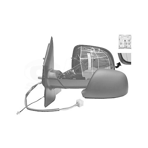 VAN WEZEL Außenspiegel Für VW Touran - Elektrisch Verstellbar Mit Blinklicht & Beheizung