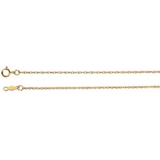 18" 14K Yellow Gold Filled 1.0mm Rope Chain