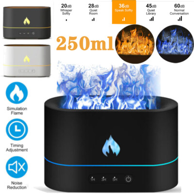 250ml 3D Flame Mist Home Decor USB Air Humidifier Essential Oil Aroma Diffuser