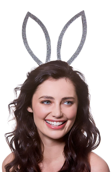 Wicked Diamante Bunny-Ohren Damen Ostern HäSchen Halloween KostüM Polyest-image