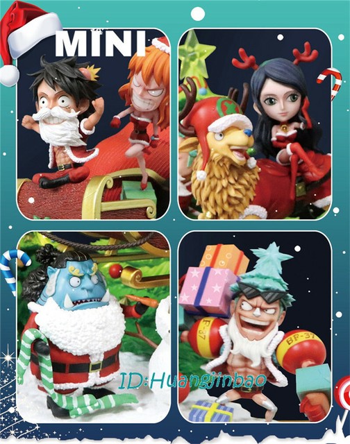 One Piece Christmas The straw hat Pirates Statue Painted Figure MINI Studio New eBay