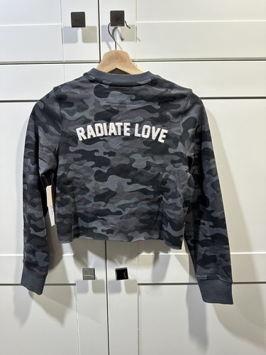 NWT Spiritual Gangster Girls Mazzy Pullover 12 Gray Camo Radiate Love Sweater - Picture 6 of 16