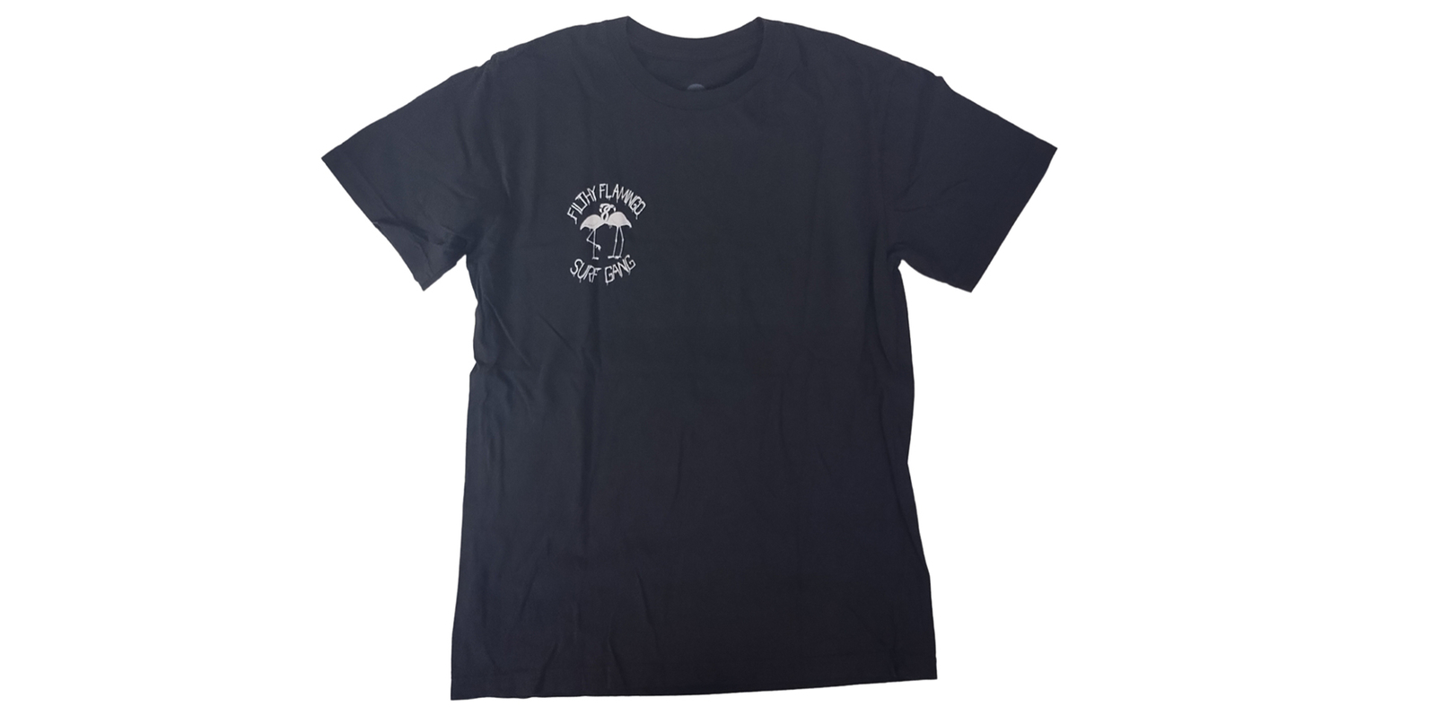 Мужская футболка с надписью Filthy Flamingo Surf Gang от Duvin Design Co. - DMT16003BLK - M
