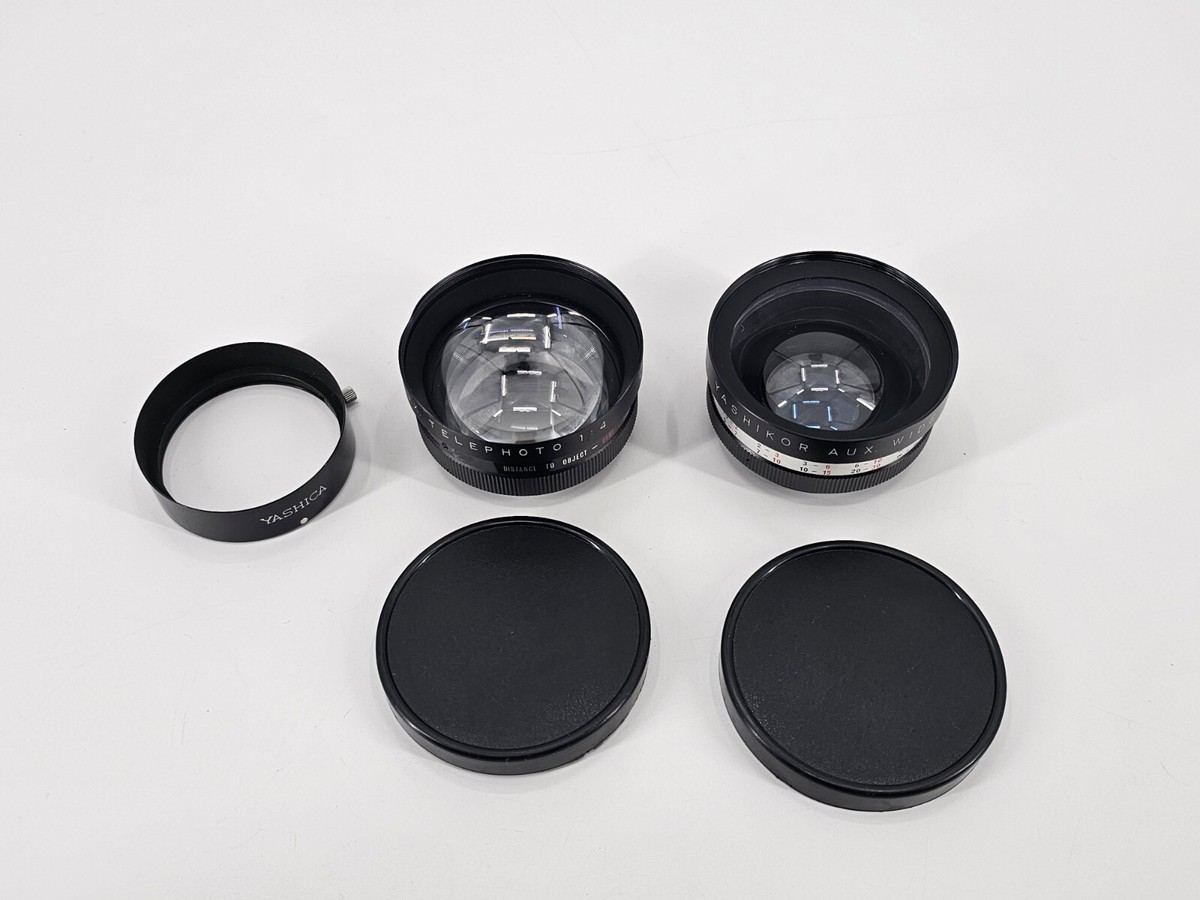 Objectifs Yashica Yashikor - Téléphoto 1:4 Et Grand Angle 1:4 - Monture Contax/Yashica - Fabriqués Au Japon