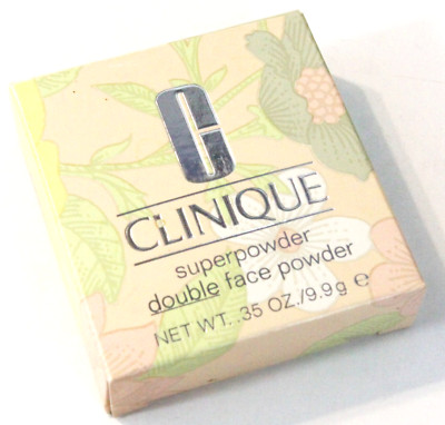 Clinique Double Face Powder Superpowder .35 Oz Full Size 01 Matte Ivory