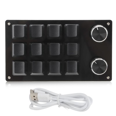 Macro Mechanical Keyboard 12 Keys Multifunctional DIY Programmable Keyboard P...