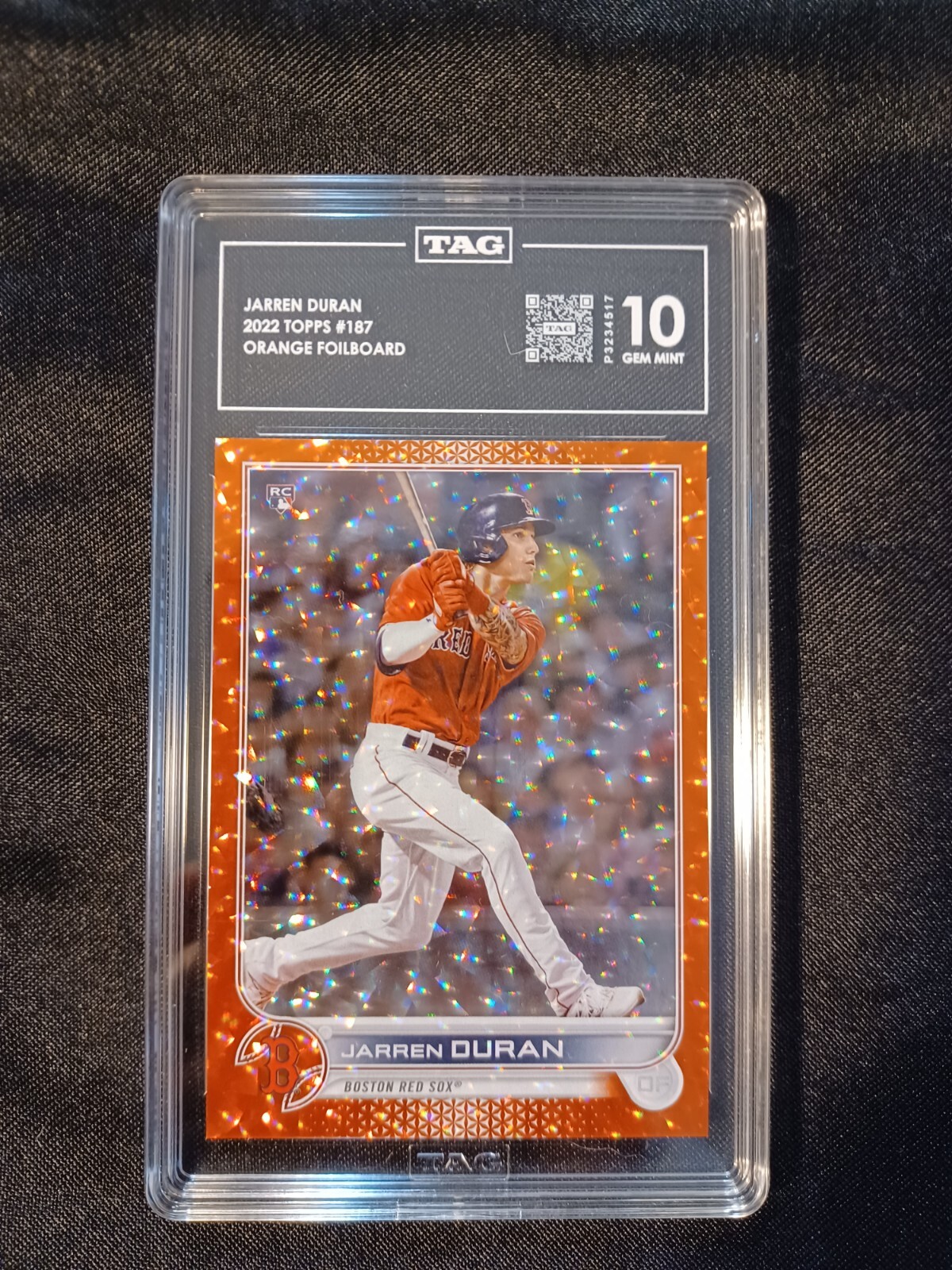 2022 Topps Series 1 JARREN DURAN (RC) #187 Orange Foil /299 RED SOX