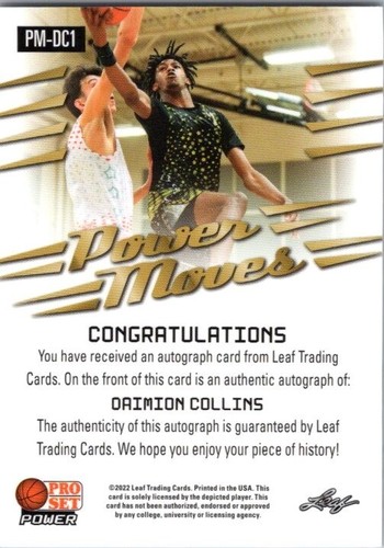 2021-22 Pro Set Power - Daimion Collins - Green Power se mueve automático #'d/50 - Imagen 2 de 2