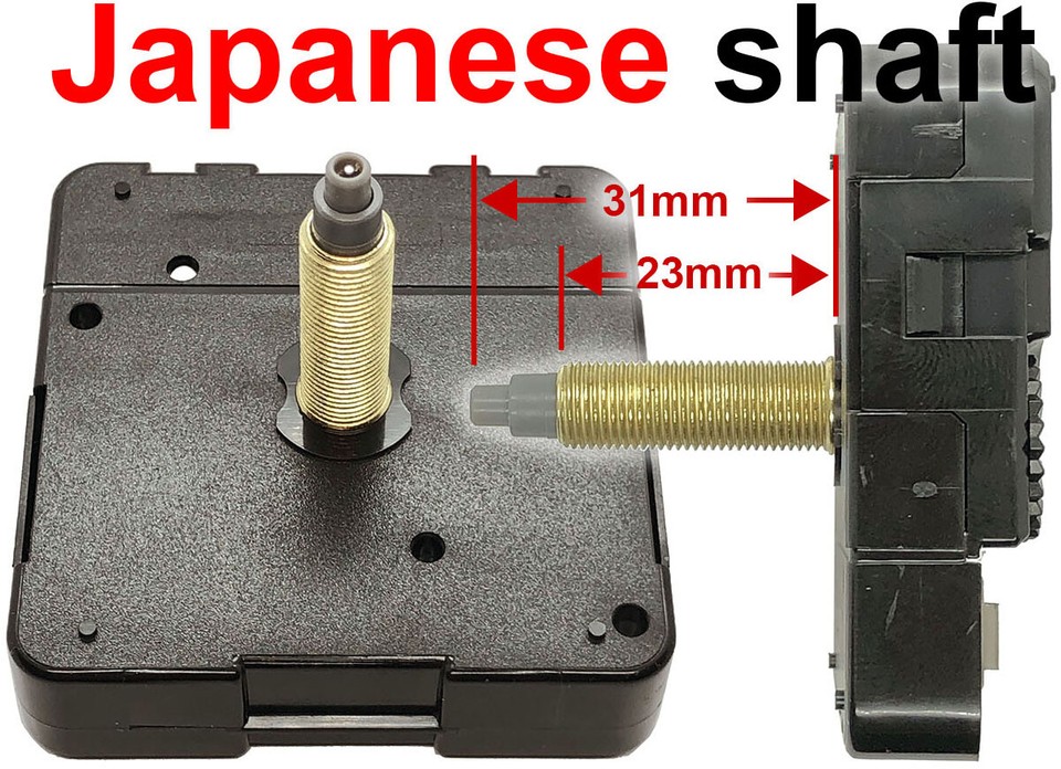 Quartz clock movement, Japanese shaft (Sangtai 6168, 5168, Peg 6262 etc