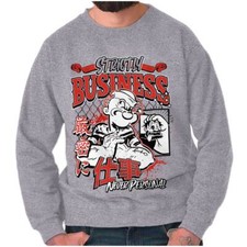 Cool Urban Popeye Strictly Business Men's Crewneck Sweatshirt