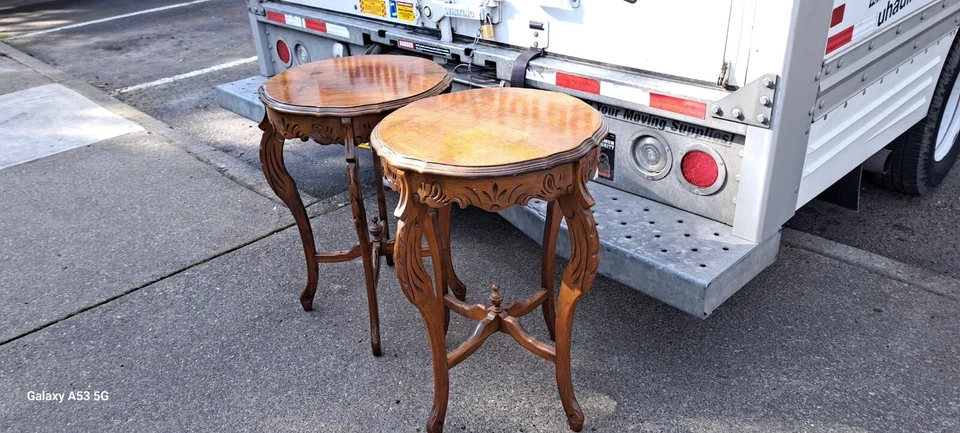 Mesa de jabón redonda vintage 1930 caoba ¡¡Excelente estado!!! Foto 2 de 4