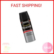 Minwax Fast Drying Polyurethane Spray, Protective Wood Finish, Clear/Warm Gloss,