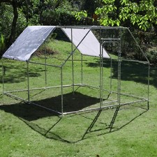 10x10FT Chicken Coop Run Walk In Poultry Cage Backyard Hen w/Climbing Frame