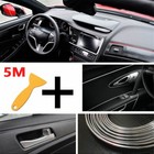 <!--F#f_0-->PVC 5mm x 5M Chrome Silver Car Trim Decor Strip for All Cars – Easy to Install<!--F/-->