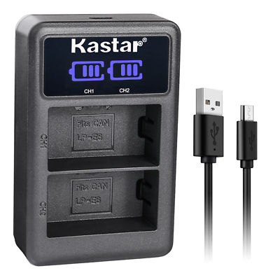 LPE6 LCD Dual Charger for IKAN On-Camera HDMI Monitor, Canon EOS 5D Mark II, 7D 