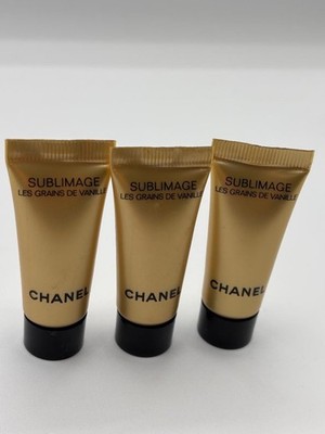 3 X Chanel Sublimage LES GRAINS DE VANILLE SEED FACE SCRUB 5ml/0.17 Mini Size