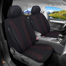 Schonbezüge Sitzbezüge für Audi A1 GB Bj ab 2018 in Schwarz/Rote Naht N302