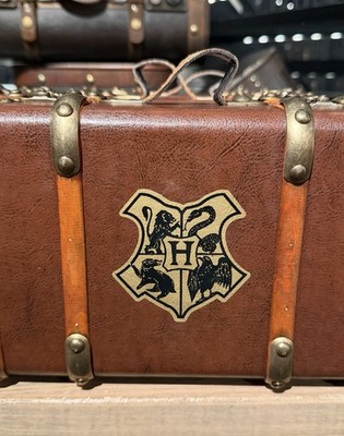 Harry Potter Hogwarts School Mini Trunk SMALL Leather Wood Luggage