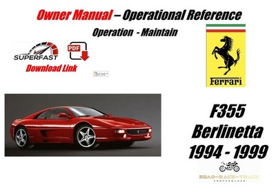 Ferrari F355 Berlinetta Betriebsanleitung Gebrauchsanleitung 1994 - 1999