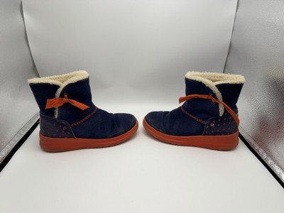 UGG Australia I Love UGG Womens Size 7 Blue Red Shearling Winter Boots Hearts