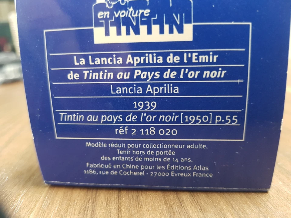 Tintin voiture atlas N 20 lancia aprilia tintin au pays de l or noir - Photo 2/3
