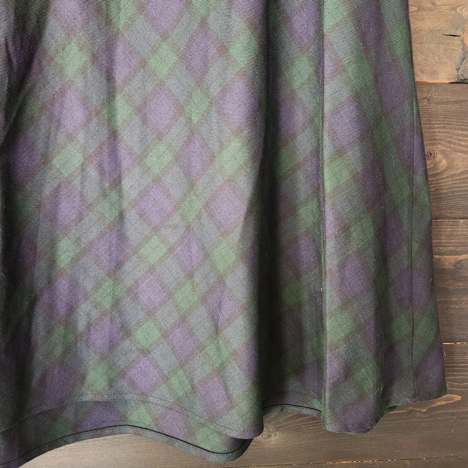 Reloj De Colección Para Mujer 10 Negro Tartán Cuadros Falda Circular Elástico Escocés Negro Reloj Foto 4 de 4