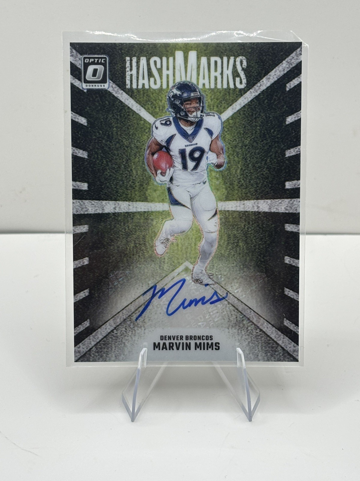 2024 Donruss Optic #HM-MMS Marvin Mims Hash Marks Auto Denver Broncos