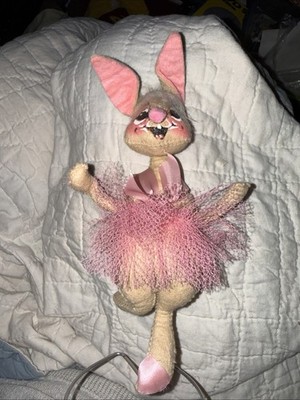 Vtg Annalee Bunny Ballerina On Stand! GUC! 8 