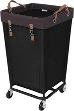 160L Laundry Basket W/ Wheels Large Rolling Hampers Clothing Organizer Dirty New