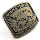 Vintage 1991 Fraternal Aahmes Shriners Belt Buckle — photo 2